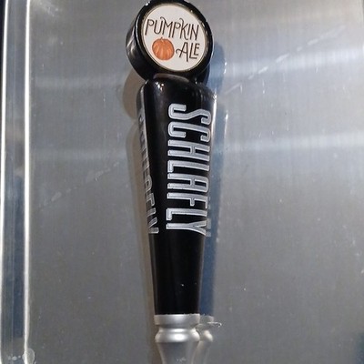 Schlafly Pumpkin Ale Beer Tap Handle Knob Black Collectible Breweriana