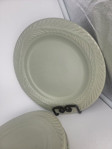 (4) Bee & Willow Asheville Vine Dinner Plates 10” Sage Green - Picture 2 of 6