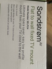 Sandstrom TV Wall Bracket Mount Flat to Wall TV Accessory 43-75 inch 