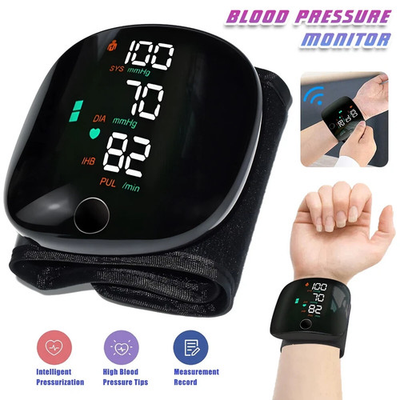 #ad LED Blood Pressure Monitor Wrist Rechargeable Voice Broadcast Heart Rate Machine $7.99