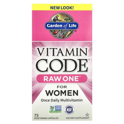 Vitamin Code , RAW One , Once Daily Multivitamin For Women, 75 Vegetarian