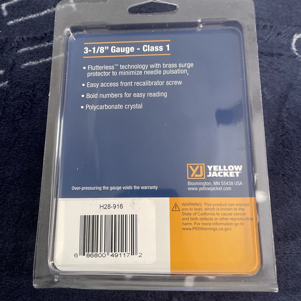 Nueva Chaqueta Amarilla/Alta y Baja Presión 3-1/8 Medidores Clase 1 Foto 4 de 4