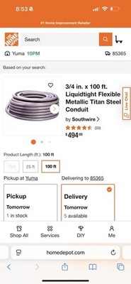 AFC Cable Systems 3/4x 100 ft Liquidtight Flexible Steel Conduit
