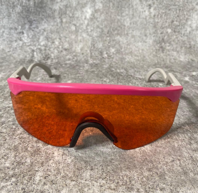OAKLEY Razor Blades Sunglasses Men Shield Orange Lense Authentic