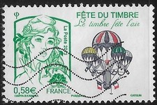 FRANCE oblitéré 2013 Fête du timbre L'air Marianne et montgolfières Y&T N°4809