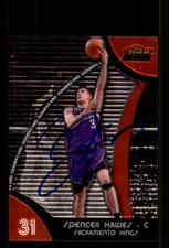 Signed Basketball Card Auto Spencer Hawes 2007-08 Finest #89 Sacramento Kings