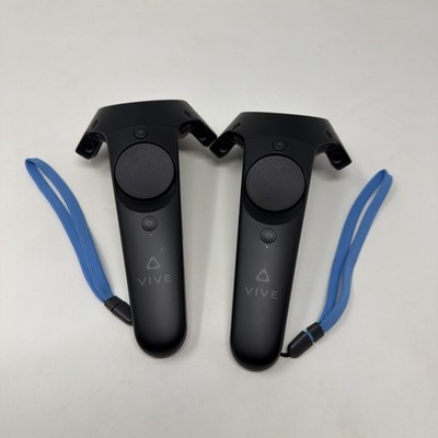 HTC Vive Virtual Reality VR Wand Controllers Pair (Black) 1.0