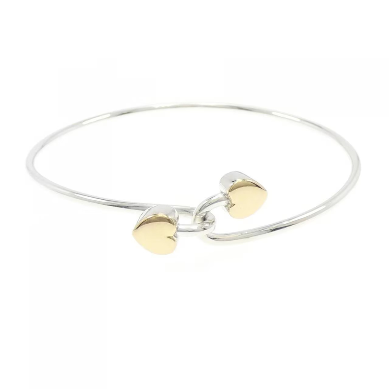 Tiffany Solid Double Heart Bangle - image 1