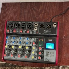 Pyle 6Ch Digital Mixer Pro Audio Bluetooth DJ Console  3.49lbs Weight