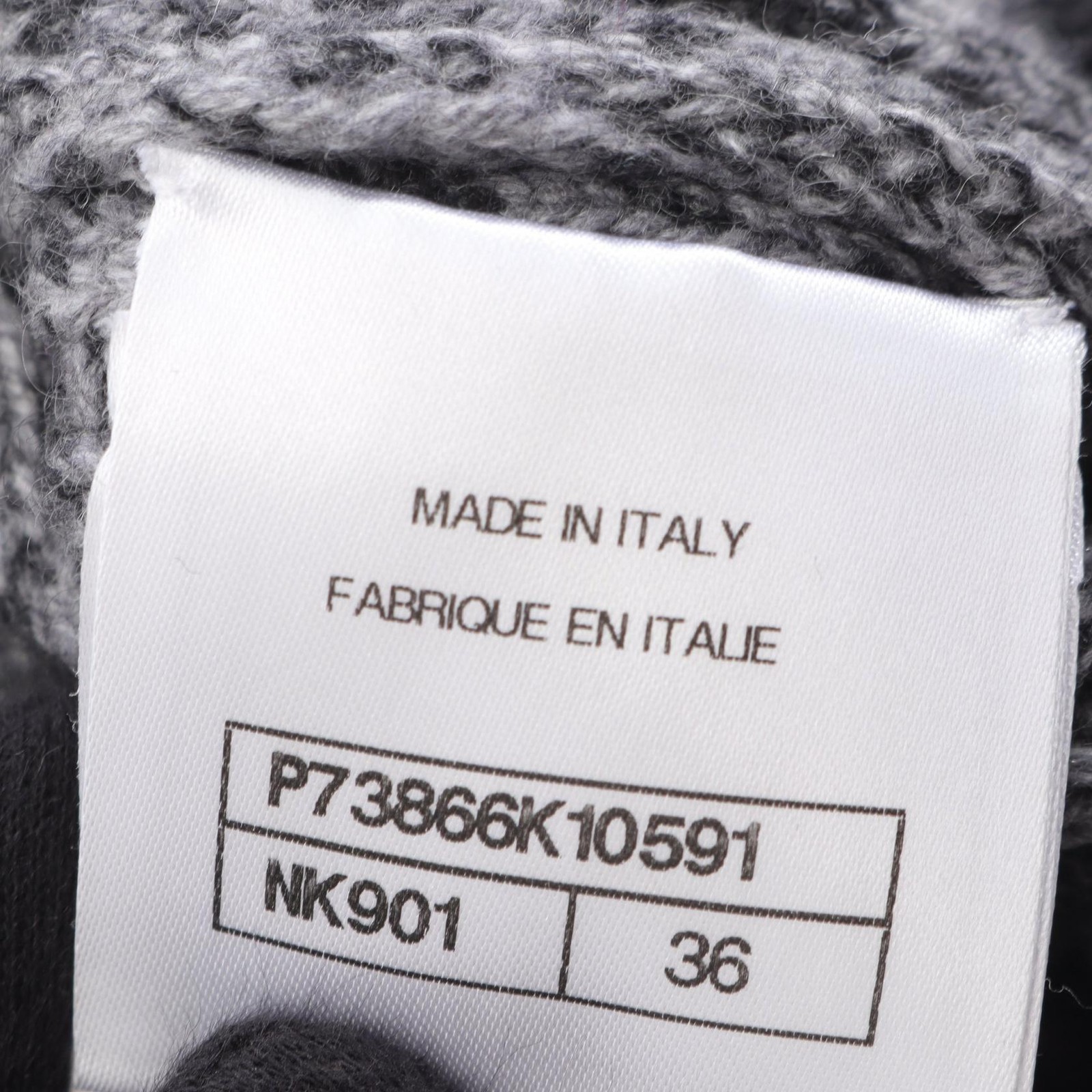 Chanel Coco Mark Button Gray Cashmere Cardigan Wo… - image 4