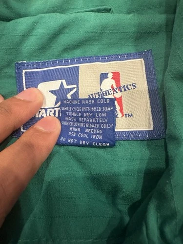 VTG 90s Starter NBA Authentics Timberwolves Half-Zip Pullover Windbreaker 2XL image 4