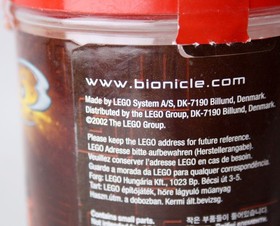 EMPTY CANISTER ! 2002 LEGO BIONICLE 8572 TAHU NUVA