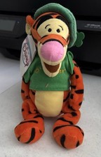 Disney St. Patrick's Day O'Tigger Mini Bean Bag 9" Plush NWT Vintage Tigger
