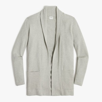 NWT J. Crew Chelsea Sweater Blazer Cardigan Women s Gray Size L Office Lagenlook