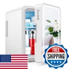 Ecowell Mini Fridge Led Mirror 4L/6Can Skin Care Fridge For Makeup Cosmetic