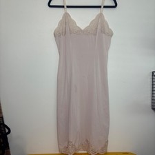 Vintage lace beige slip made in USA bridal Size 36