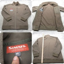Simms Jacket Mens XL Tan Softshell Water Resi...
