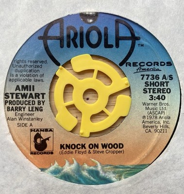 1978 AMII STEWART Knock On Wood ARIOLA RECORDS 7'' 45rpm  VG+