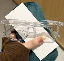 Transparent Square Glasses   Anti-Blue Light Frame for Students, Male  Female