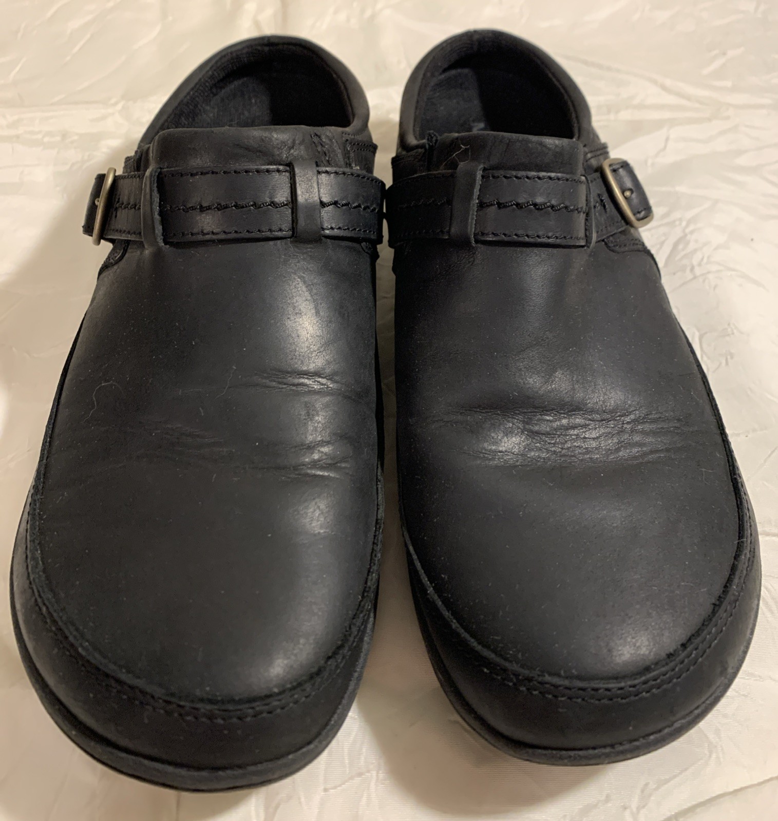 Scarpe slip on Merrell Encore Kassie fibbia pelle nera donna Mule 8 M US