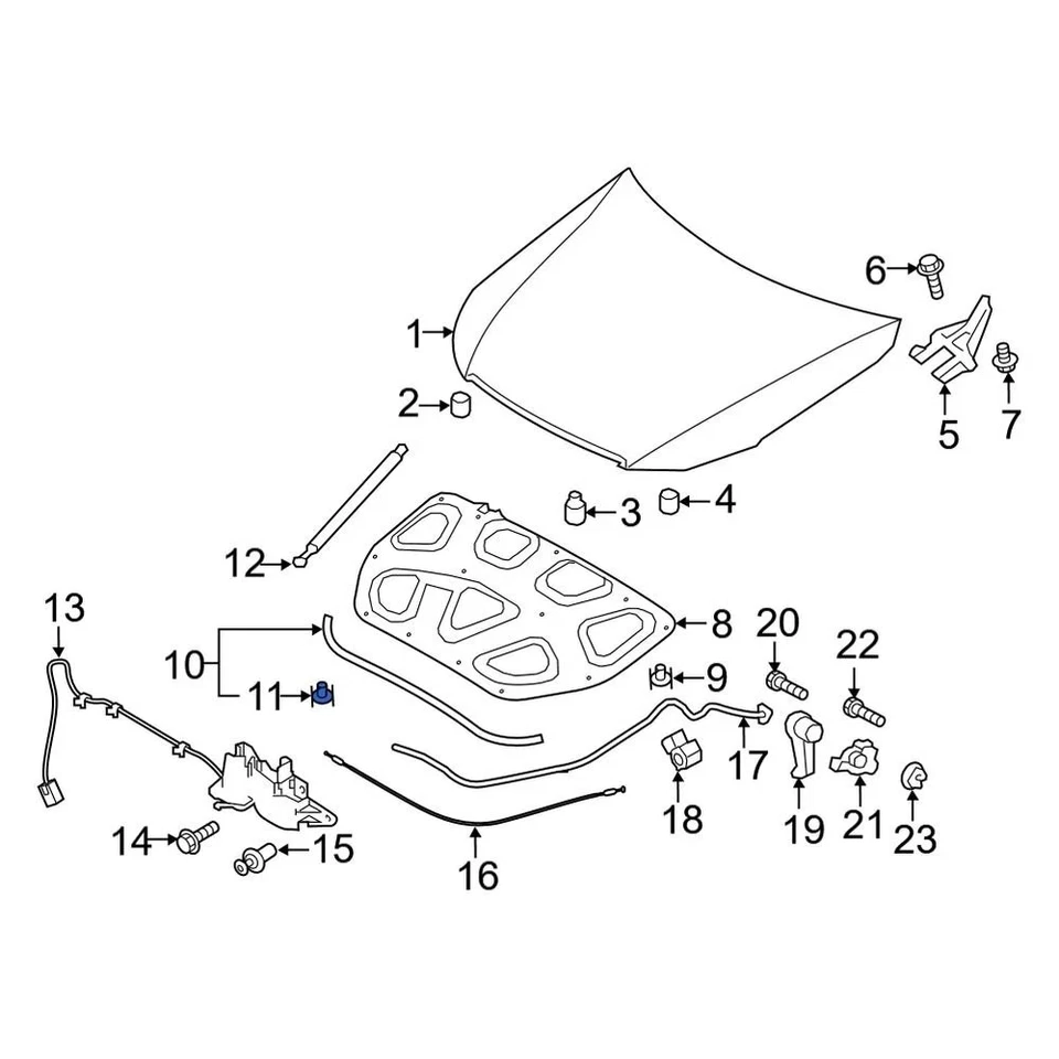 For Kia Optima 2001-2020 Kia 864384A100 Hood Seal Clip Foto 3 de 4