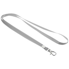 5Pack 17" Neck Lanyards 0.4" Width Flat Strap Lanyard with Swivel Hook Clip Grey