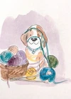 ACEO Originalwatercolor ink  Painting  funny  Dog   Puppy Animal pets