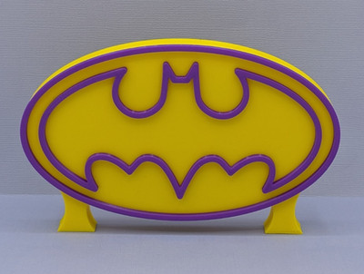 Batgirl symbol - DC Comics Desk or wall mount. 200mm wide. 3D printed