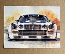 Jaguar XJ12C Broadspeed Race Car Art Print - 8 x 6 inches