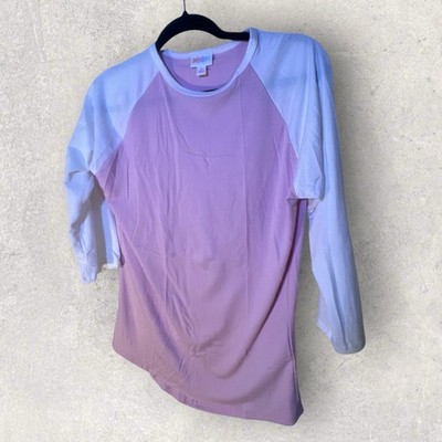 Lularoe Women's Randy Baseball Raglan Pink And White Size Small-NWT