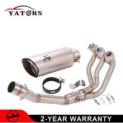 Full Exhaust System Header Link Pipe 51mm Muffler For Yamaha FZ09 MT-09 2014-23
