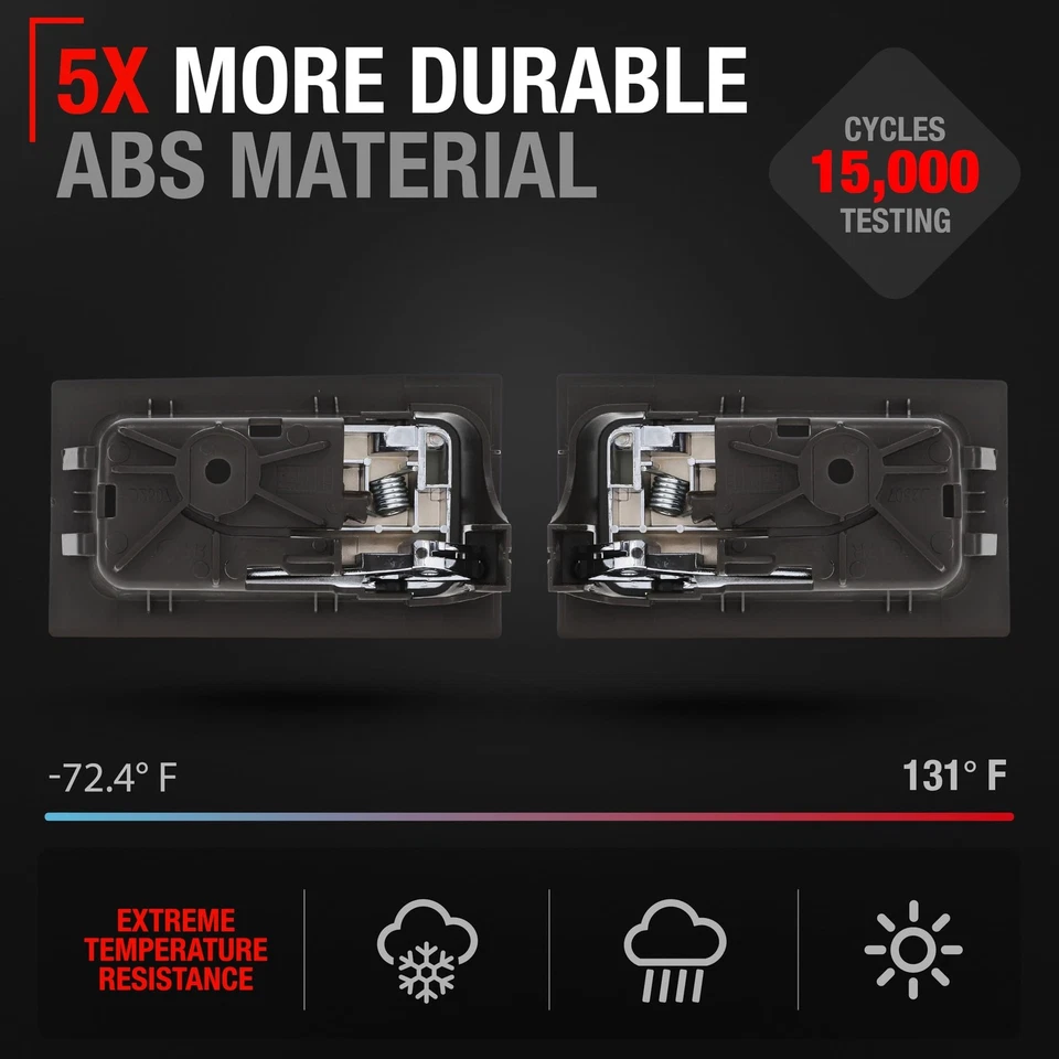 Manija de puerta interior, izquierda y derecha para Ford F-150, Ford Lobo, Lincoln Mark LT Foto 3 de 4