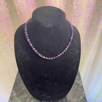 Jay King DTR Mine Finds Faceted Amethyst Gemstone Sterling Silver Necklace 18 