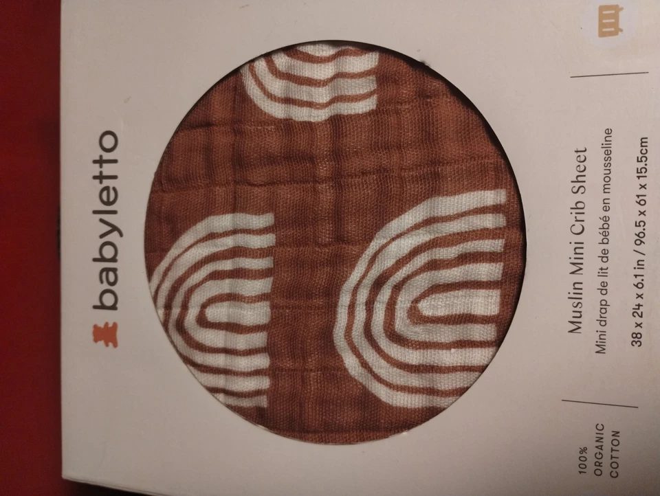 Mini sábana babyletto de muselina arco iris - algodón orgánico Foto 4 de 4