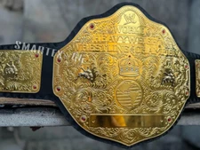 BIG GOLD World Heavyweight Championship Replica Tittle Belt 2MM Brass Adult Size