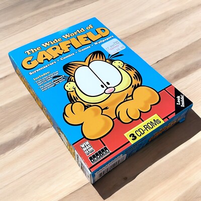 The Wide World of Garfield Win / Mac 3-CDs EVERY Comic Strip + Much More Sealed