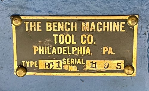 Vintage Bench Machine Co. RC1 Swager / Cable Cutter Philadelphia PA MADE IN USA - Picture 2 of 8