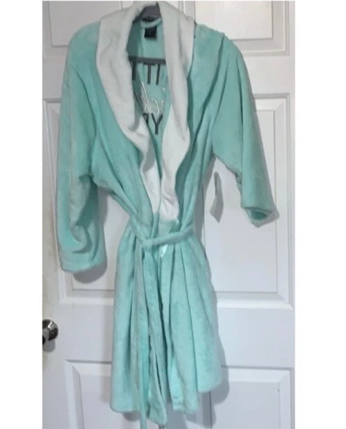 JOE BOXER Aqua ¿YA ES EL FIN DE SEMANA? Bata de felpa bolsillos nuevos con etiquetas 2X Foto 2 de 4