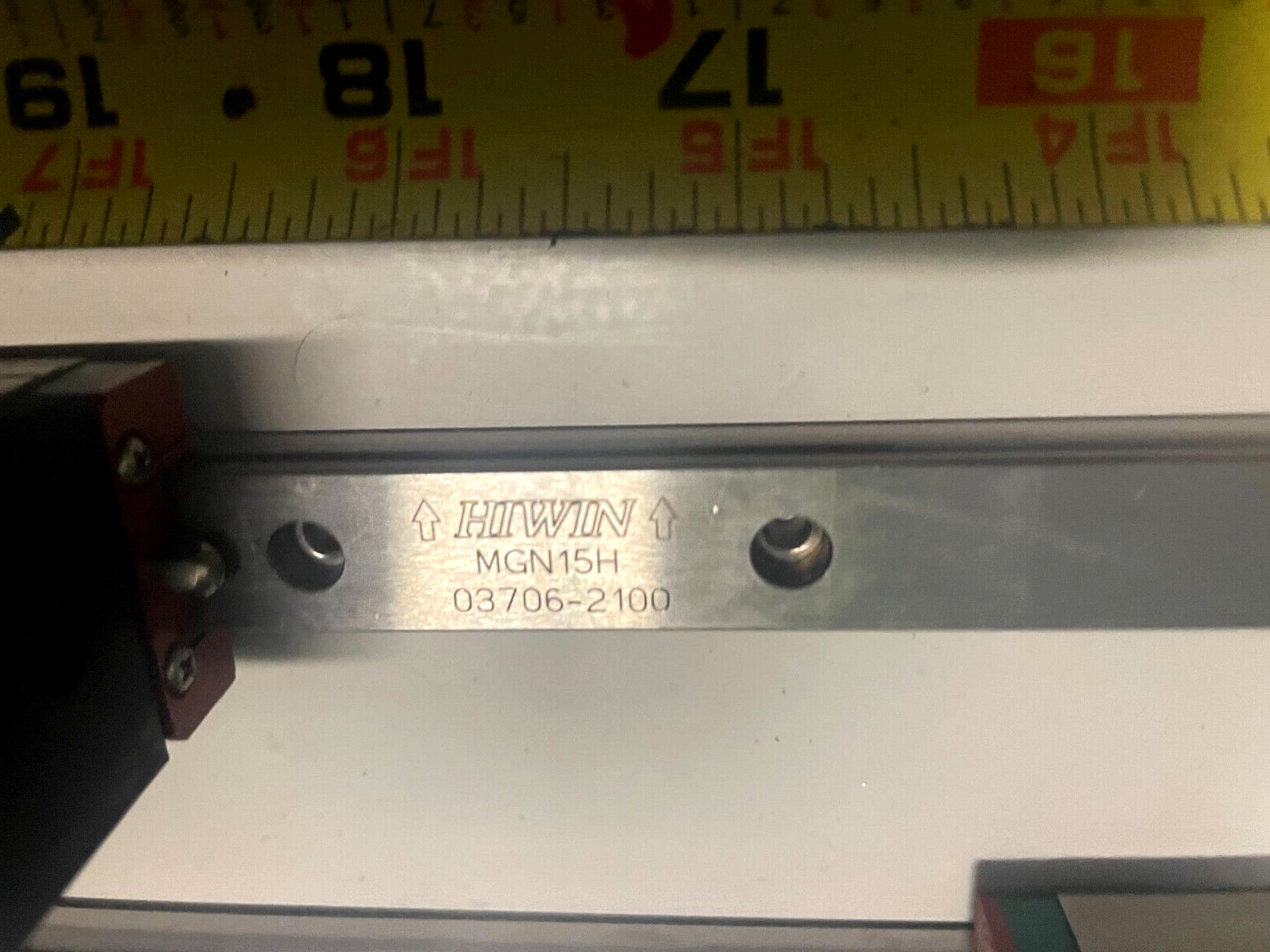 Pair of HIWIN MGN15H Linear Slide Rails 25+",Two Pair of Matching Slide Bearings