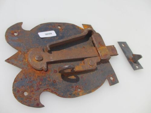 Victorian Wrought Iron Door Lock Latch Antique Keep Old Barn Gate Forged Rustic - Picture 8 of 12