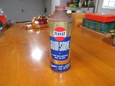 Vintage 1950's Penray Gum-Solve carb engine cleaner additive empty metal can