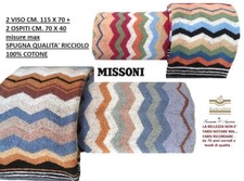 MISSONI set spugne 4 pezzi , 2 viso  + 2 ospiti misure max .
