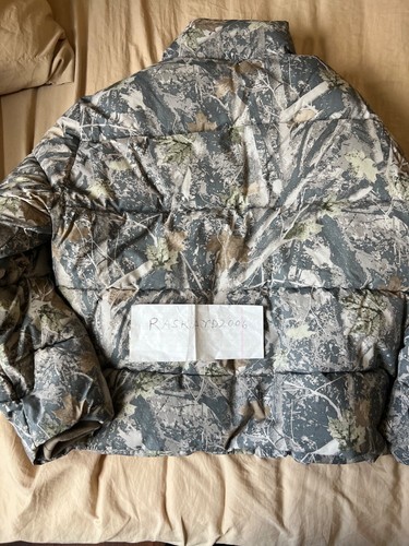 Abercrombie & Fitch Ultra Puffer Jacket Gray Camo Camouflage Coat Military Vtg L - Picture 10 of 11