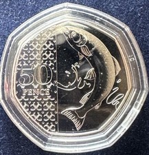 2023 Atlantic Salmon BU 50p Coin Brilliant Uncirculated -  Crown Privy Mark - Available on eBay
