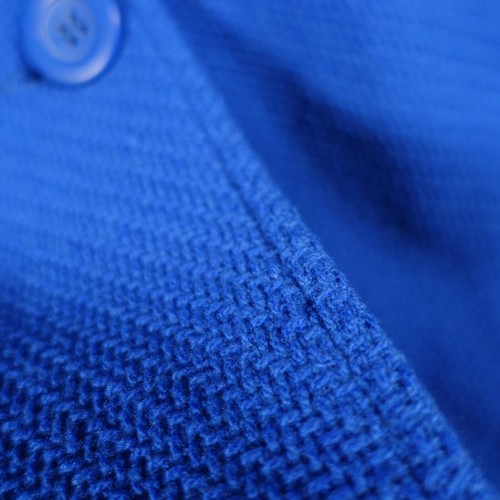 Vintage Laura Ashley Pea Coat Womens 8 Blue Wool Blend Knit Double Breasted LA - Picture 18 of 18
