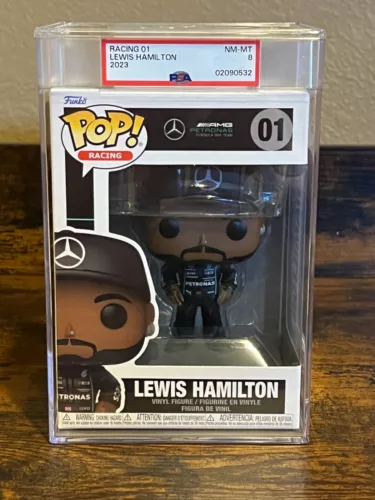 PSA 8 Funko Pop 01 LEWIS HAMILTON 2023 Formula 1 AMG Petronas racing F!