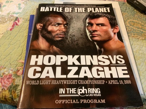 Bernard hopkins vs Joe Calzaghe Official Program April 19, 2008