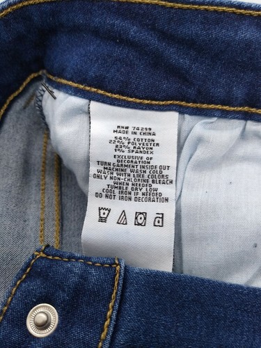 DKNY Hipster Girls Shorts Distressed w/Bracelet Blue Denim Cuffed Choose Size - Picture 6 of 14