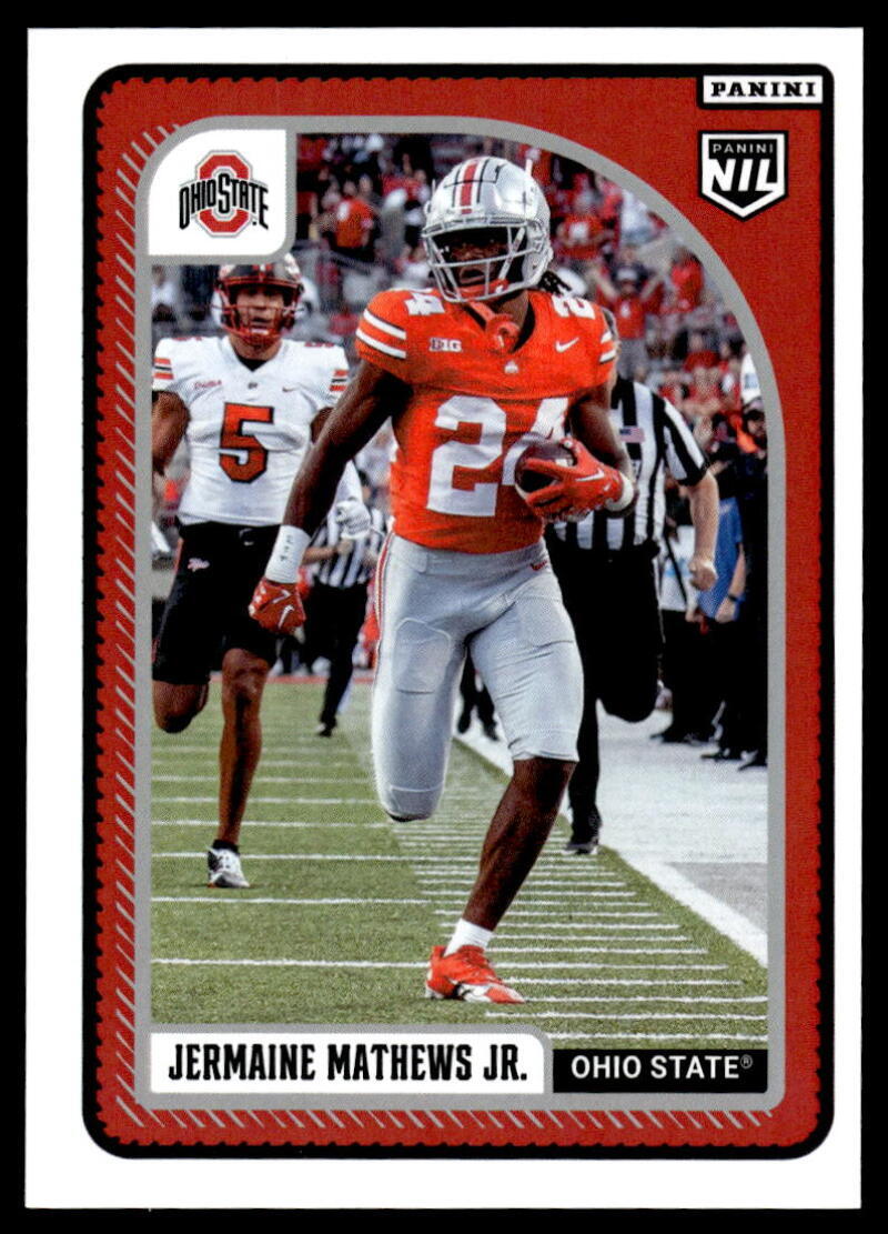 Jermaine Mathews Jr 2024 Panini NIL Ohio State Buckeyes Football #58