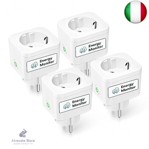Meross Presa Smart Bluetooth con Monitoraggio Consumi, Presa Intelligenti 16A,